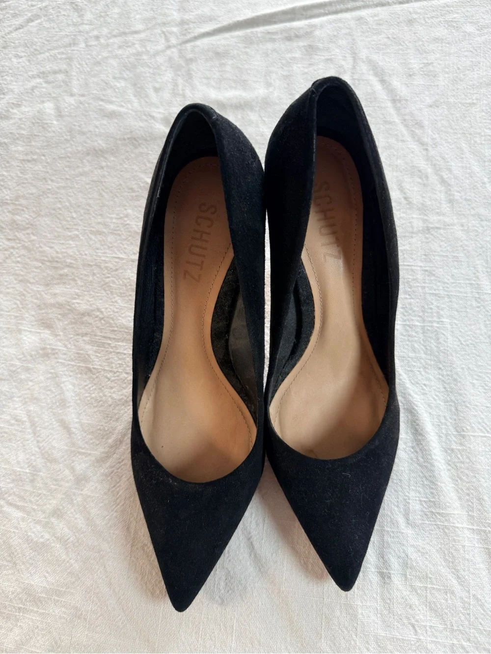 SCHUTZ Black Suede Stiletto Pump  - 6.5